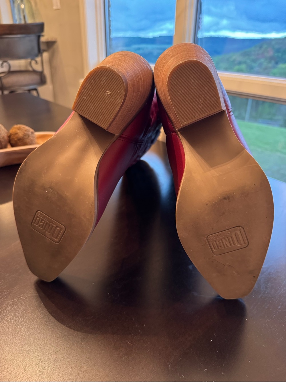 DINGO Red Raisin Kane Knee Hi Western Cowboy Boots 17inch tall. Hard to Find - Picture 5 of 13